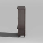 Garde-robe/Armoire/Placard familial de 70,9H avec portes miroir laque blanche