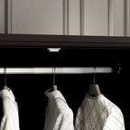 Garde-robe/Armoire/Placard familial de 70,9H avec portes miroir laque blanche