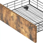 Cadre de lit Moasis avec plate-forme de rangement, prises électriques et 4 tiroirs de rangement