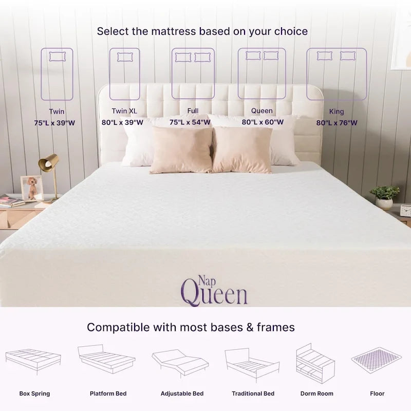 Matelas en mousse à mémoire de forme NapQueen Elizabeth 12 Gel
