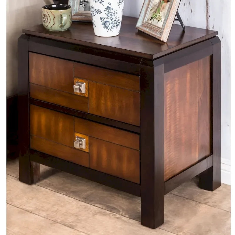 Furniture of America Sigh Chambre à coucher 3 pièces en bois massif noyer rustique