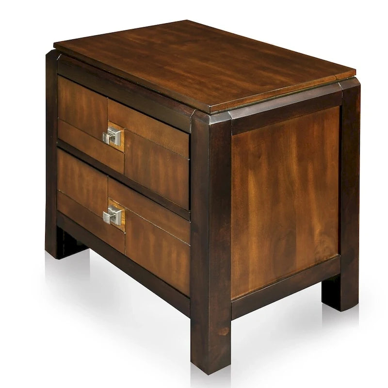Furniture of America Sigh Chambre à coucher 3 pièces en bois massif noyer rustique