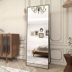 Miroir pleine longueur HOMELUX 18x58 rectangulaire, à poser, pour salle de bain ou entrée, noir/doré