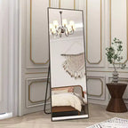 Miroir pleine longueur HOMELUX 18x58 rectangulaire, à poser, pour salle de bain ou entrée, noir/doré