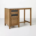 Îlot de cuisine en verre cannelé et bois de 48 po avec coin repas - Hearth & Hand avec Magnolia