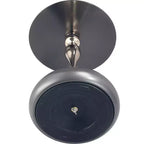 Table d'appoint LeisureMod Savoy moderne sur pied - Acier inoxydable noir