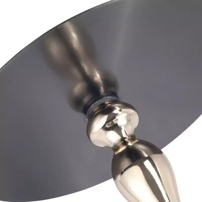 Table d'appoint LeisureMod Savoy moderne sur pied - Acier inoxydable noir