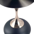Table d'appoint LeisureMod Savoy moderne sur pied - Acier inoxydable noir