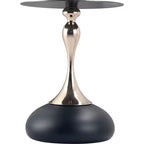 Table d'appoint LeisureMod Savoy moderne sur pied - Acier inoxydable noir