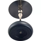 Table d'appoint LeisureMod Savoy moderne sur pied - Acier inoxydable noir