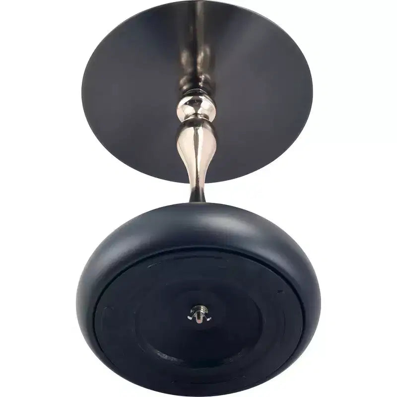 Table d'appoint LeisureMod Savoy moderne sur pied - Acier inoxydable noir