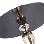 Table d'appoint LeisureMod Savoy moderne sur pied - Acier inoxydable noir