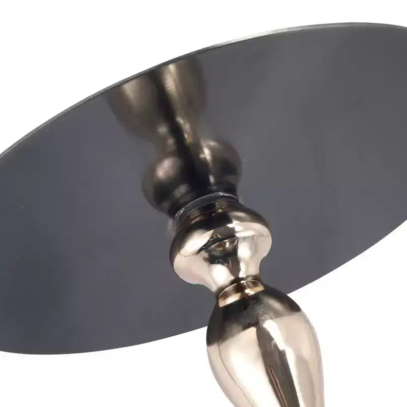 Table d'appoint LeisureMod Savoy moderne sur pied - Acier inoxydable noir
