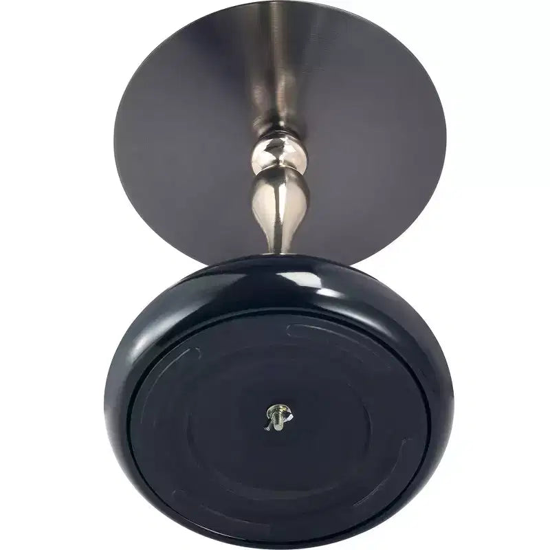 Table d'appoint LeisureMod Savoy moderne sur pied - Acier inoxydable noir