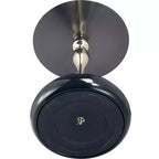 Table d'appoint LeisureMod Savoy moderne sur pied - Acier inoxydable noir