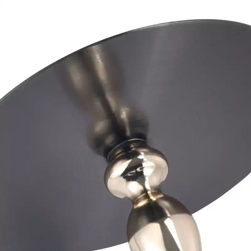 Table d'appoint LeisureMod Savoy moderne sur pied - Acier inoxydable noir