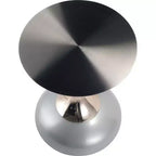 Table d'appoint LeisureMod Savoy moderne sur pied - Acier inoxydable noir