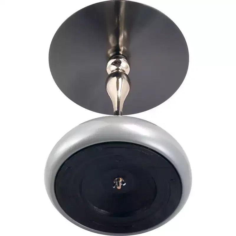 Table d'appoint LeisureMod Savoy moderne sur pied - Acier inoxydable noir