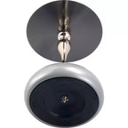 Table d'appoint LeisureMod Savoy moderne sur pied - Acier inoxydable noir