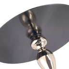 Table d'appoint LeisureMod Savoy moderne sur pied - Acier inoxydable noir