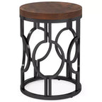 Tribesigns Round End Table with Metal Hollow Frame
