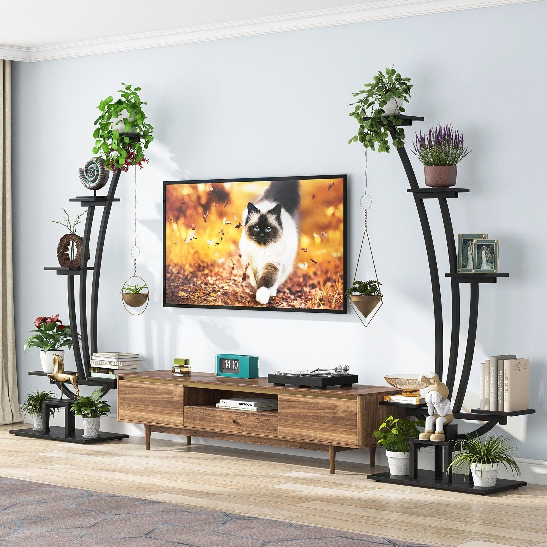Étagère à plantes d'intérieur, porte-fleurs à 6 niveaux pour jardin - Lot de 2
