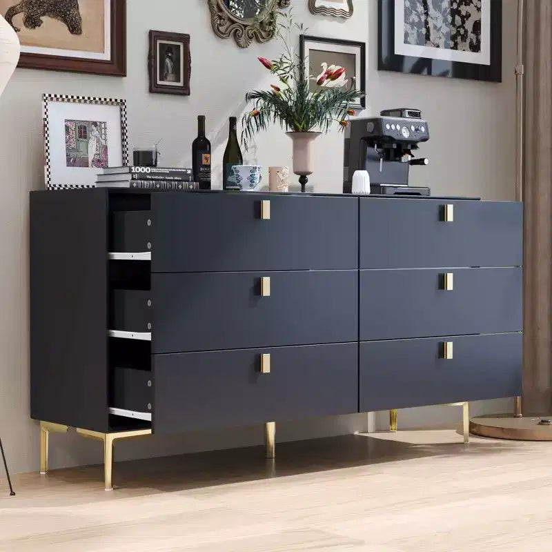 Commode de rangement Famapy à 6 tiroirs, commode moderne