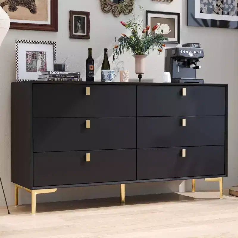 Commode de rangement Famapy à 6 tiroirs, commode moderne