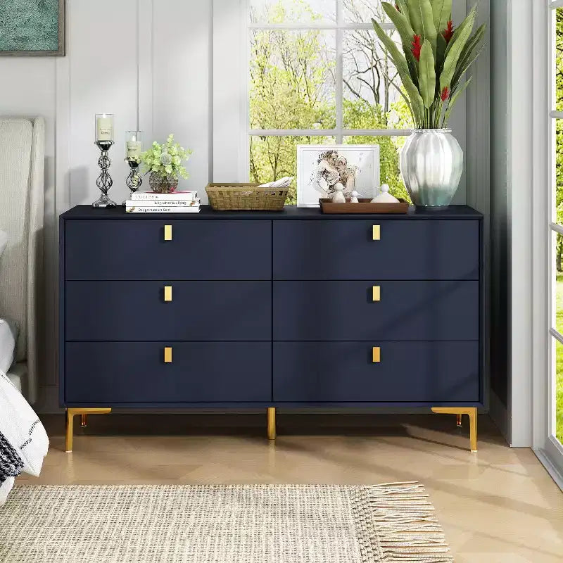 Commode de rangement Famapy à 6 tiroirs, commode moderne