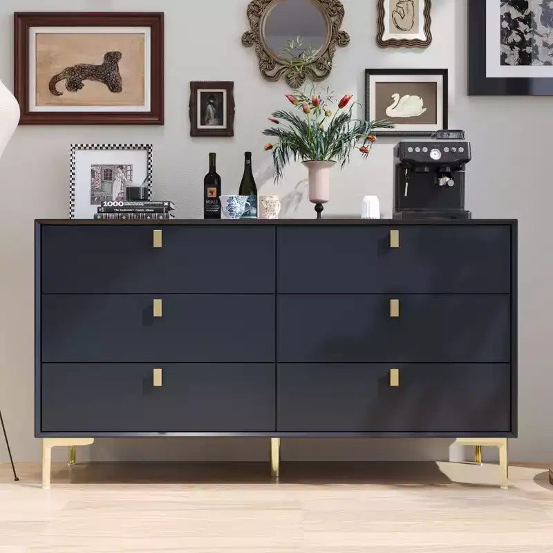 Commode de rangement Famapy à 6 tiroirs, commode moderne