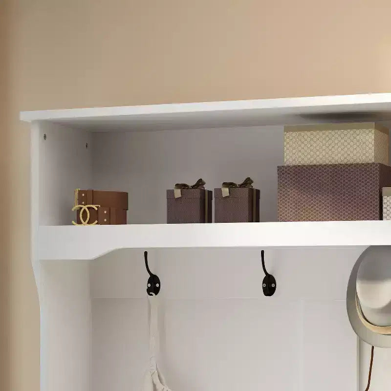 Meuble d'entrée Famapy, banc de rangement et étagère à chaussures