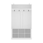 Meuble d'entrée Famapy, banc de rangement et étagère à chaussures