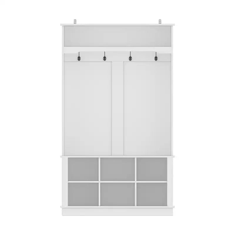 Meuble d'entrée Famapy, banc de rangement et étagère à chaussures