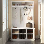 Meuble d'entrée Famapy, banc de rangement et étagère à chaussures