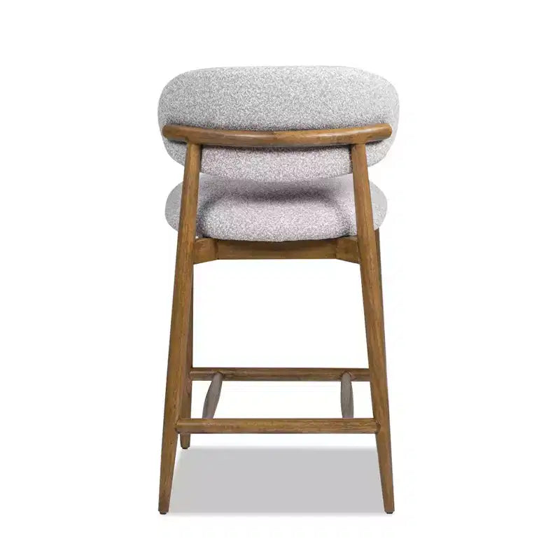 Tabouret de comptoir moderne tapissé Jennifer Taylor Home Locke 26,5 po avec cadre en bois