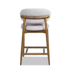 Tabouret de comptoir moderne tapissé Jennifer Taylor Home Locke 26,5 po avec cadre en bois