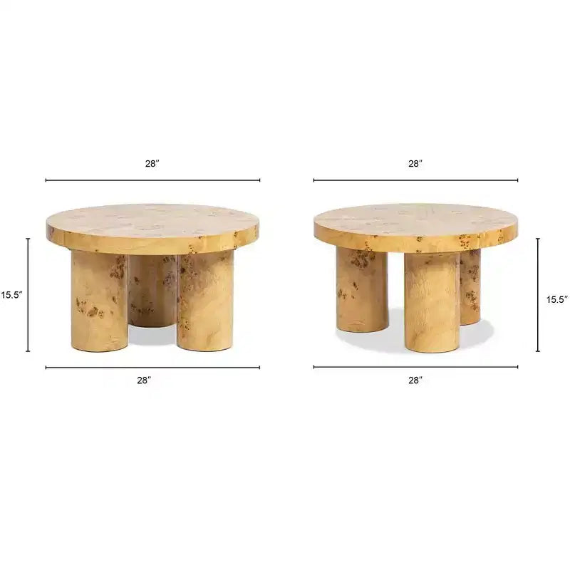 Table basse ronde à pieds galbés Jennifer Taylor Home Nebula 28