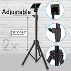 Pied TV Pyle 32 - Trépied pliable réglable en hauteur