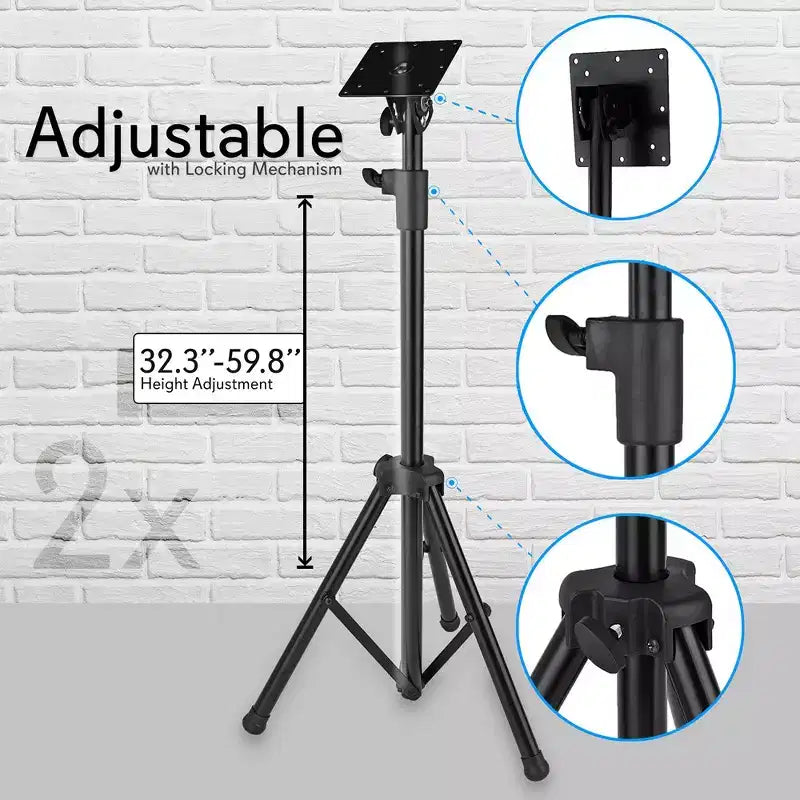 Pied TV Pyle 32 - Trépied pliable réglable en hauteur