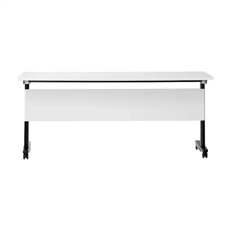 Table de formation rabattable robuste Emma et Oliver avec conception emboîtable, panneau d'intimité, pieds en T, plateau de table, cadre en métal