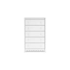 Signature Design by Ashley Hallityn Commode haute à 5 tiroirs, Blanc
