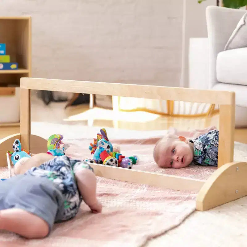 Miroir bidirectionnel simple face en bois pour tout-petits ECR4Kids, mobilier pour enfants