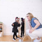 Miroir bidirectionnel simple face en bois pour tout-petits ECR4Kids, mobilier pour enfants