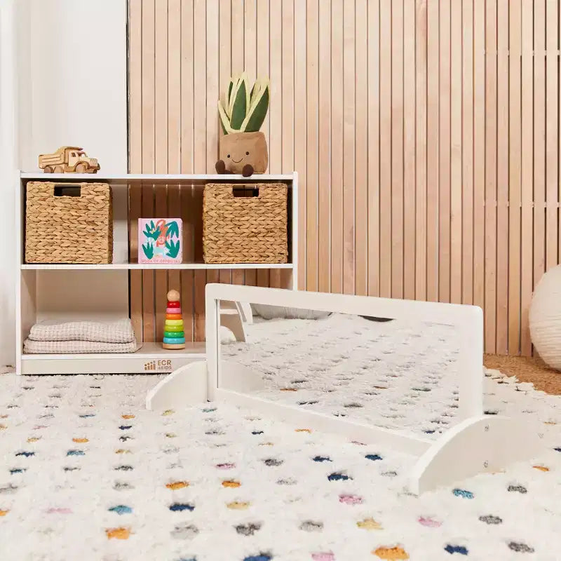 Miroir bidirectionnel simple face en bois pour tout-petits ECR4Kids, mobilier pour enfants