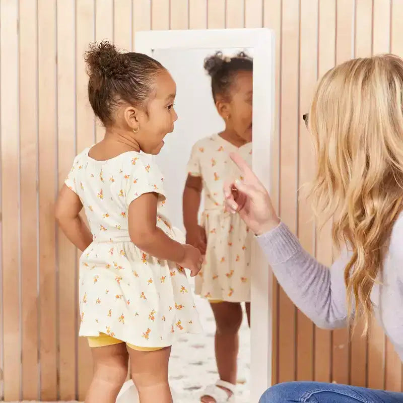 Miroir bidirectionnel simple face en bois pour tout-petits ECR4Kids, mobilier pour enfants