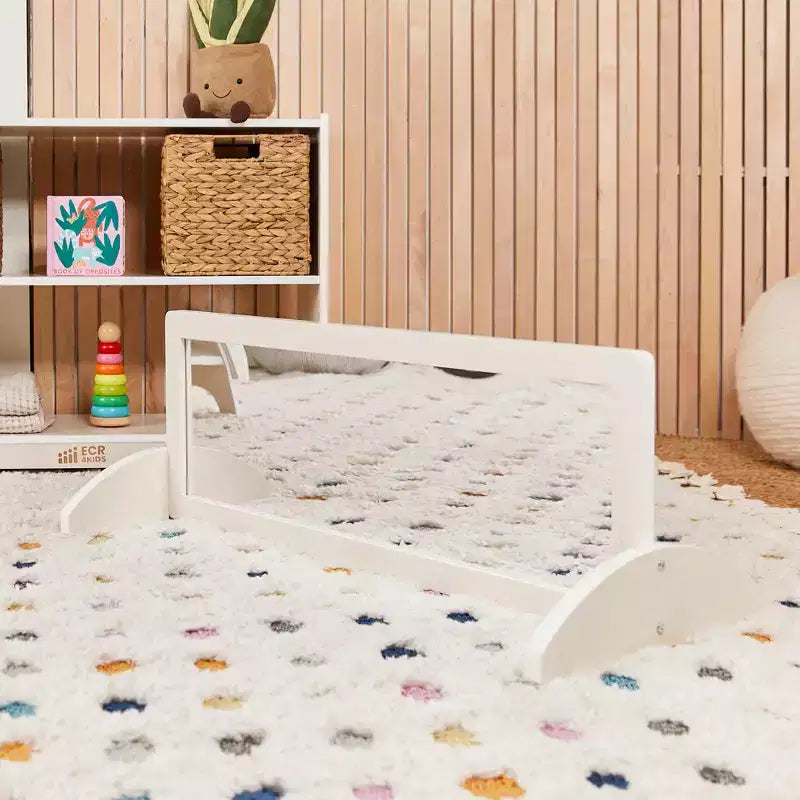 Miroir bidirectionnel simple face en bois pour tout-petits ECR4Kids, mobilier pour enfants