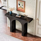 Console Lantine noire de 47,24 pouces avec piètement en arc
