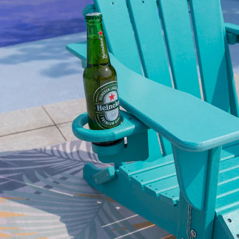 Chaise Adirondack pliante d'extérieur avec porte-gobelet