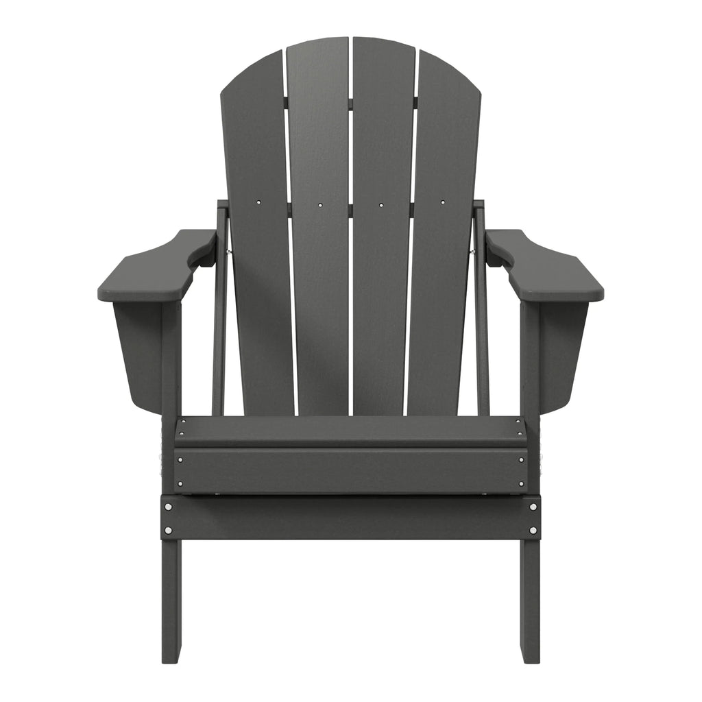 Chaise Adirondack pliante d'extérieur tout temps Polytrends Laguna résistante à la décoloration pour patio