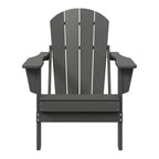 Chaise Adirondack pliante d'extérieur tout temps Polytrends Laguna résistante à la décoloration pour patio